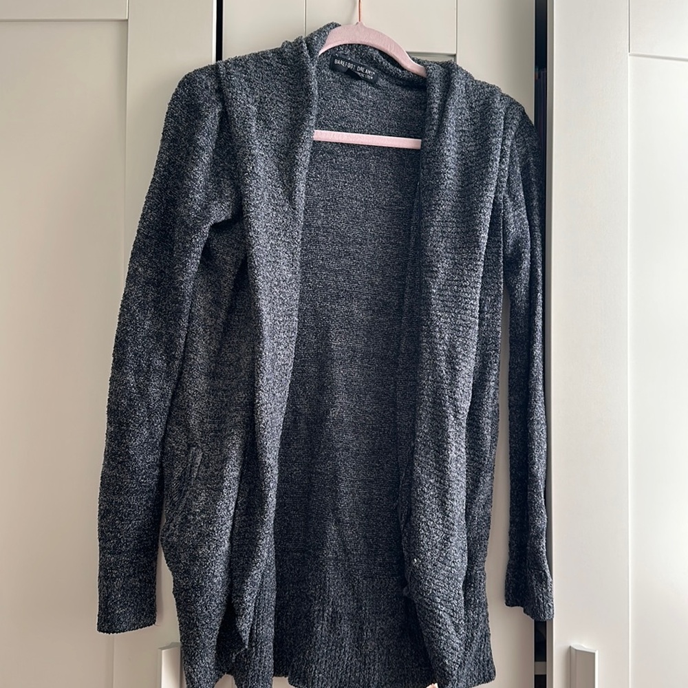 barefoot dreams navy cardigan size xs